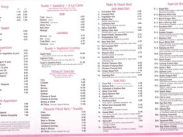 Hibachi Express Sushi menu