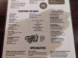 Tibby's New Orleans Kitchen menu