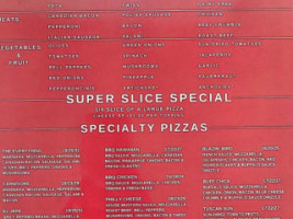 Final Cut Pizza And Pub menu