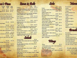 Coffaros' Pizza menu