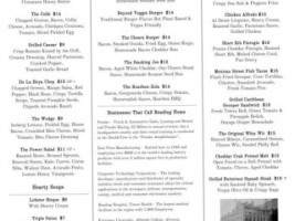 Cheers' American Bistro menu