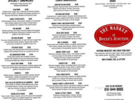 The Market At Boyer's Junction menu