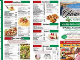 Oliviero's menu