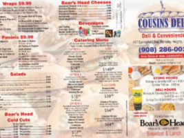 Cousins Deli menu