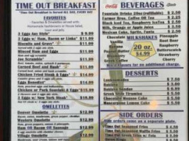 Time Out Greek American menu