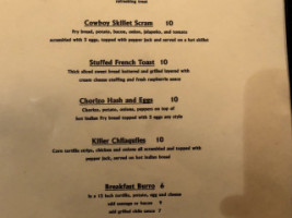 Cowboy Jack's Saloon menu