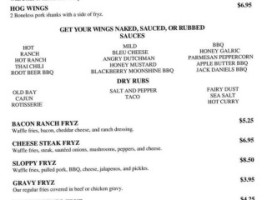 Darrylz Hometown Grill menu