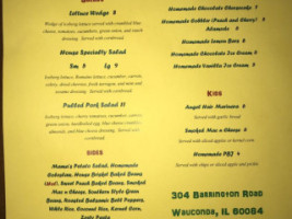 Little Rock Stock Cafe menu