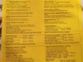 Capt'n Chucky's Crab Cake Co. menu