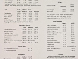 Jo Jo's Pizza menu