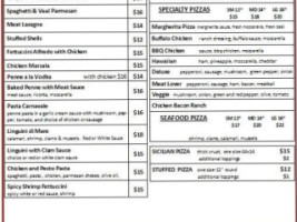 Yancy's Italian Kitchen menu