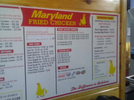 Maryland Fried Chicken menu