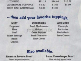 Domino's Pizza menu