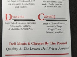 Piccadilly Deli Sandwich Shop menu