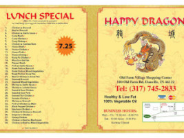 Happy Dragon menu