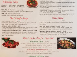 Thai Spice Cafe menu