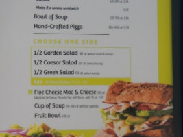 Newk's Eatery menu