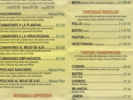 Taqueria La Michoacana menu