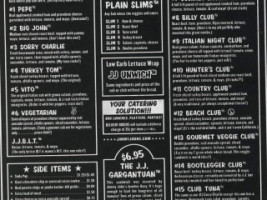 Jimmy John's Gourmet Sandwiches menu