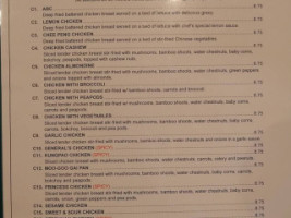 Chee Peng Chinese And Thai menu