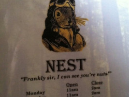 Squirrel's Nest menu