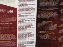 Rey Azteca menu