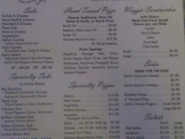 Poppy's Pizza menu