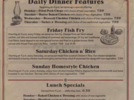 Cracker Barrel Old Country Store menu