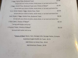 Lemoyne Family menu