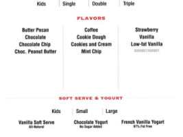 Oberweis Ice Cream And Dairy Store menu