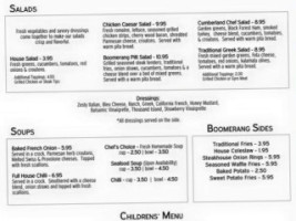 Boomerang Grill menu