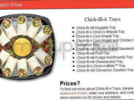 Chick-fil-a menu