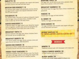 Senor's Chile menu