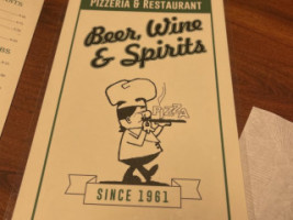 Tony's Pizzeria And Family menu