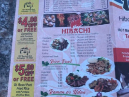 Fuji Hibachi And Chinese Cuisine menu