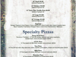 Penny Road Pub menu