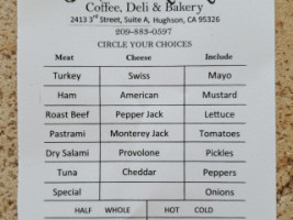 Main Street Deli And Bakery menu