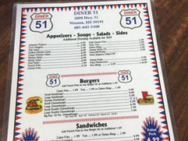 51 Diner menu