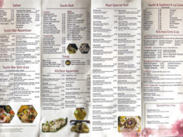 Kuyi Sushi Japanese menu