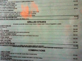 Gordy's Steakhouse menu