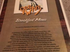 Gee Whiz Diner menu