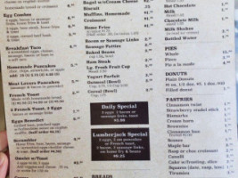 Elaine's Basket Cafe menu