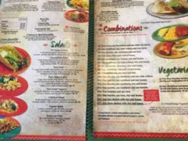 El Vaquero Mexican menu