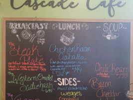 Cascade Cafe menu