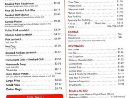 Stookey's Famous B Que menu