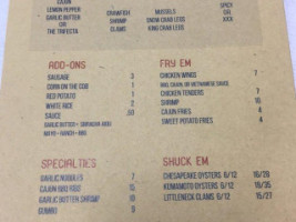 The Cajun Spot menu