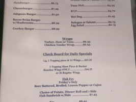 Tc's Diner menu