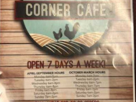 Corner Cafe menu