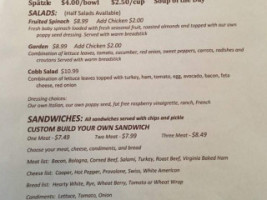 Tablespoons Café Deli menu