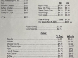 Brandon Cafe menu